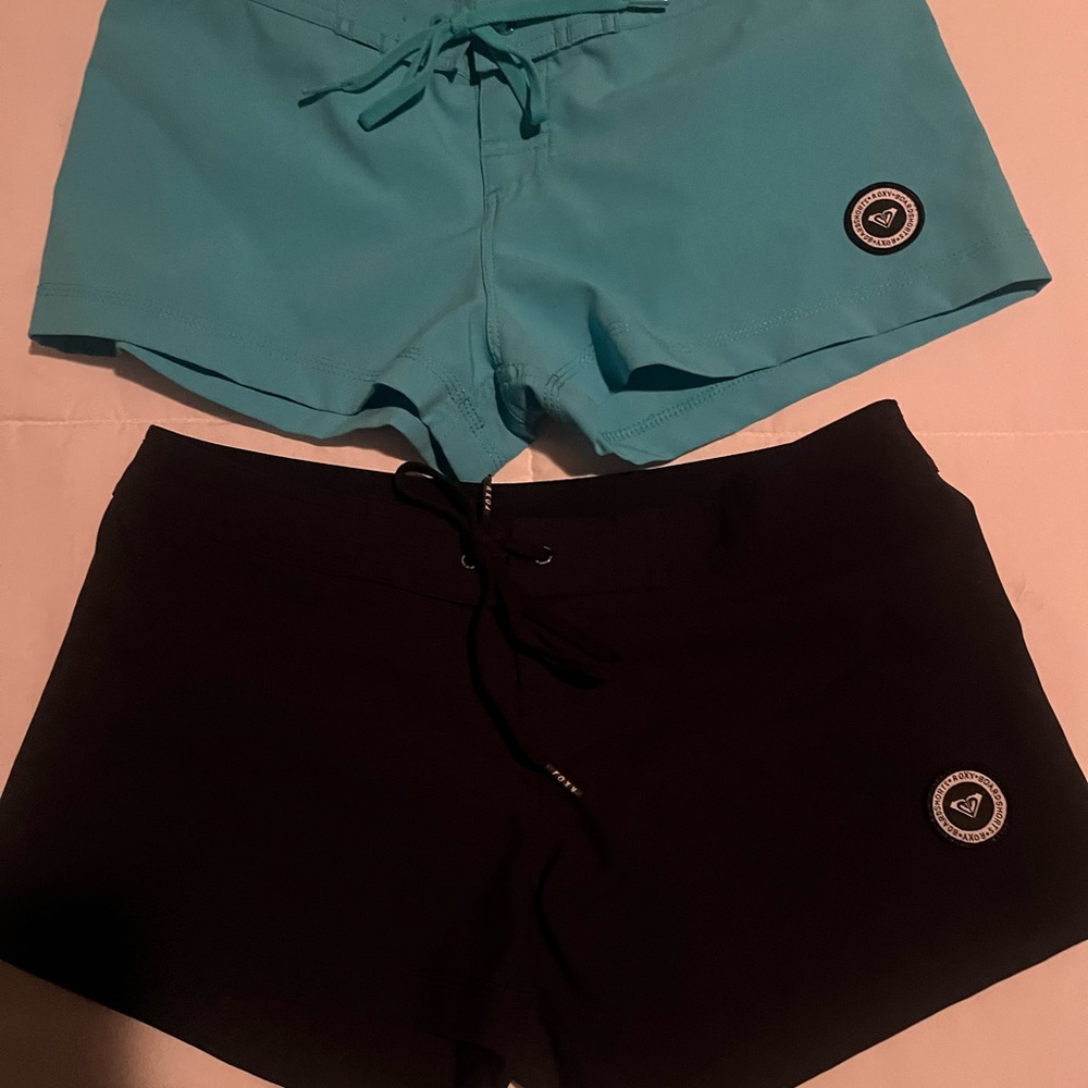 Roxy Teal and Black Women's Board Shorts